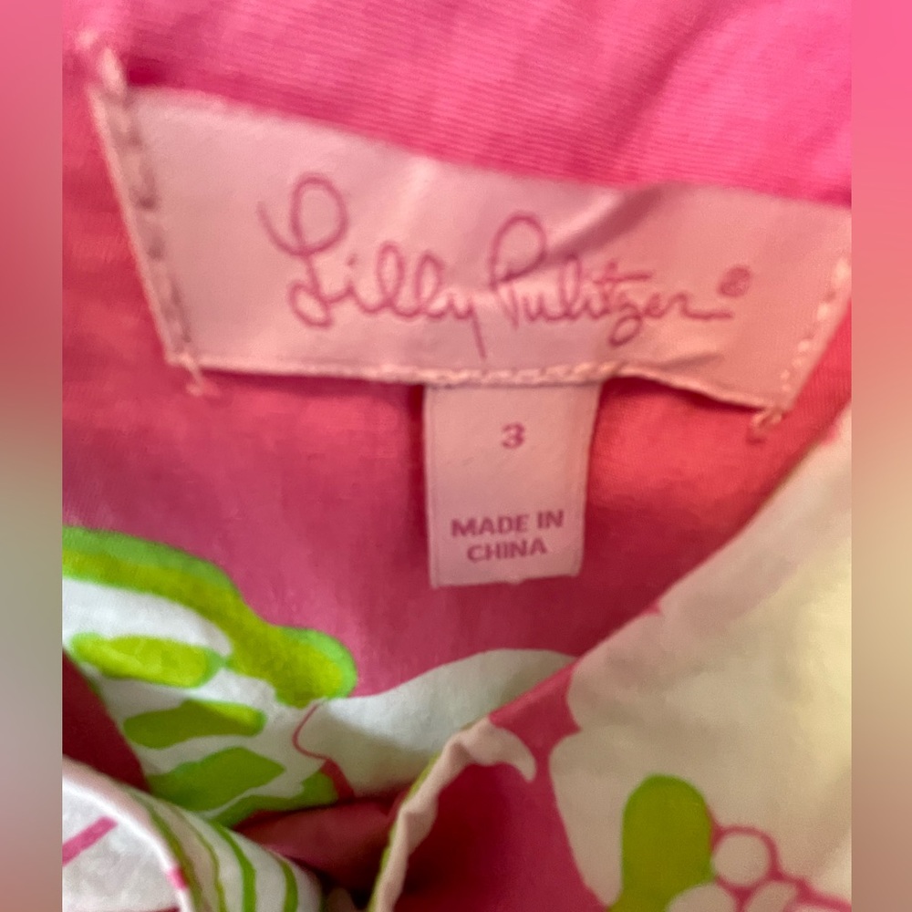 EUC size 3 Lilly Pulitzer girls dress with zipper back. - Picture 4 of 4